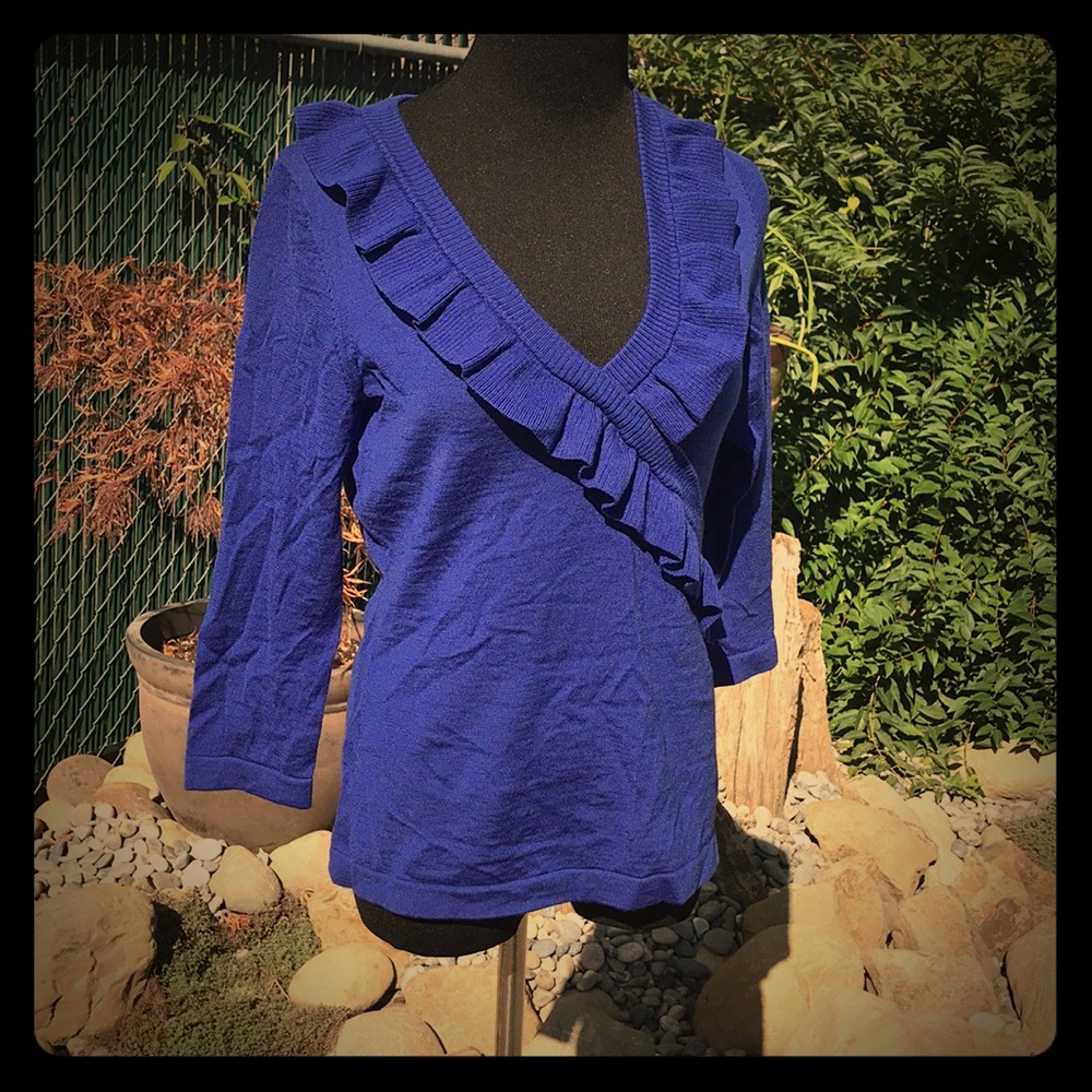 Electric blue/ purple knit sweater